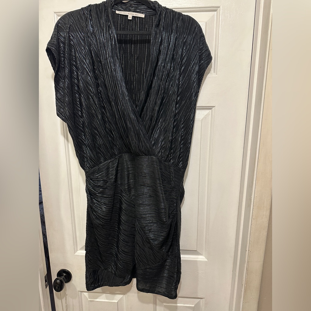 Rachel Rachel Roy Black Sheath Dress With Plunge Neckline